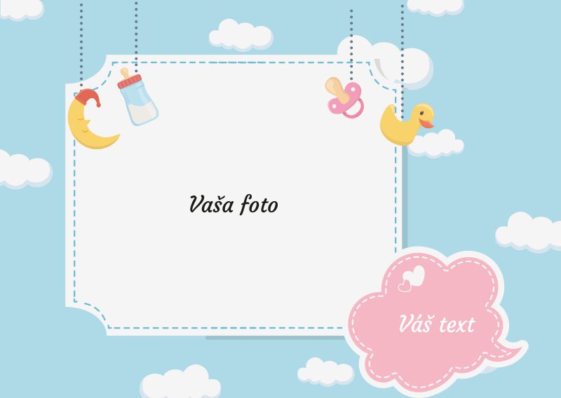 pohladnica o narodeni dietata s vlastnou fotkou babatka