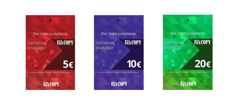 Vianocny darcek darcekove poukazky FaxCOPY