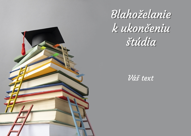 pohladnica blahozelanie k ukonceniu študia s vlastnym textom a venovanim