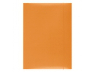 Office Products Obal kartónový 3 chlopne s gumičkou, oranžový