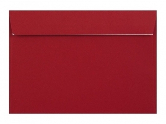 Obálka farebná C6 120g,114x162mm s pásikom,červená (bal=5ks)