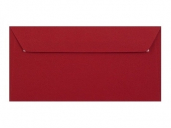 Obálka farebná DL 120g,110x220mm s pásikom,červená (bal=5ks)